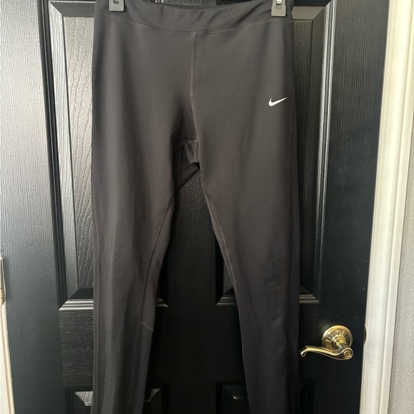Nike Black Active Leggings with Ankle Zippers - Picture 1 of 7